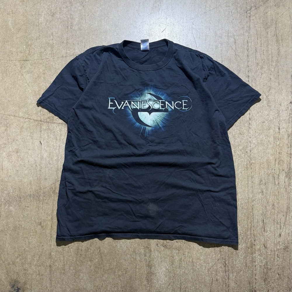 Evanescence Shirt Mens XL Black 2012 Tour Dates Graphic Tee Gildan Softstyle